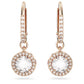 Swarovski Constella Rose Gold Tone Clear Drop Earring