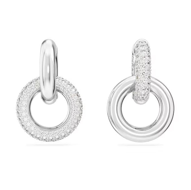 Dextera Interlock Earrings with Clear Stones