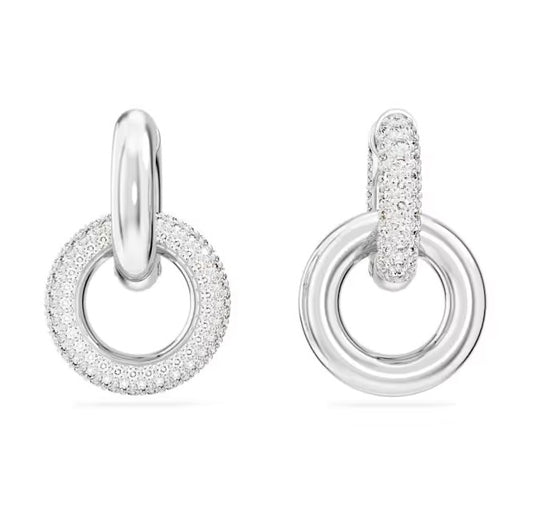 Swarovski Dextera Interlock Earrings with Clear Stones