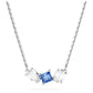 Swarovski Mesmera Three Stone Pendant with Clear & Blue