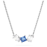 Swarovski Mesmera Three Stone Pendant with Clear & Blue
