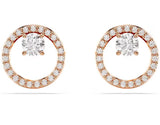 Swarovski Constella Rose Gold Tone Circle Earrings