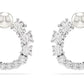 Swarovski Matrix Pearl and Clear Stone Earrings
