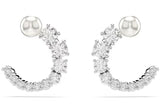 Swarovski Matrix Pearl and Clear Stone Earrings