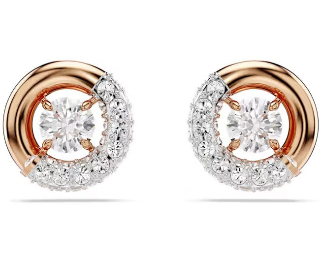 Swarovski Dextera Rose Gold Tone Circle Earrings