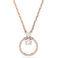 Swarovski Constella Rose Gold Circle Pendant