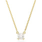 Swarovski Stilla Yellow Gold Tone Clear Square Pendant