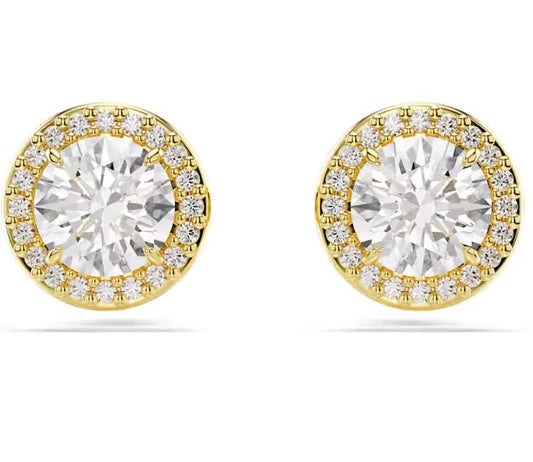 Swarovski Una Yellow Gold Stud Earrings