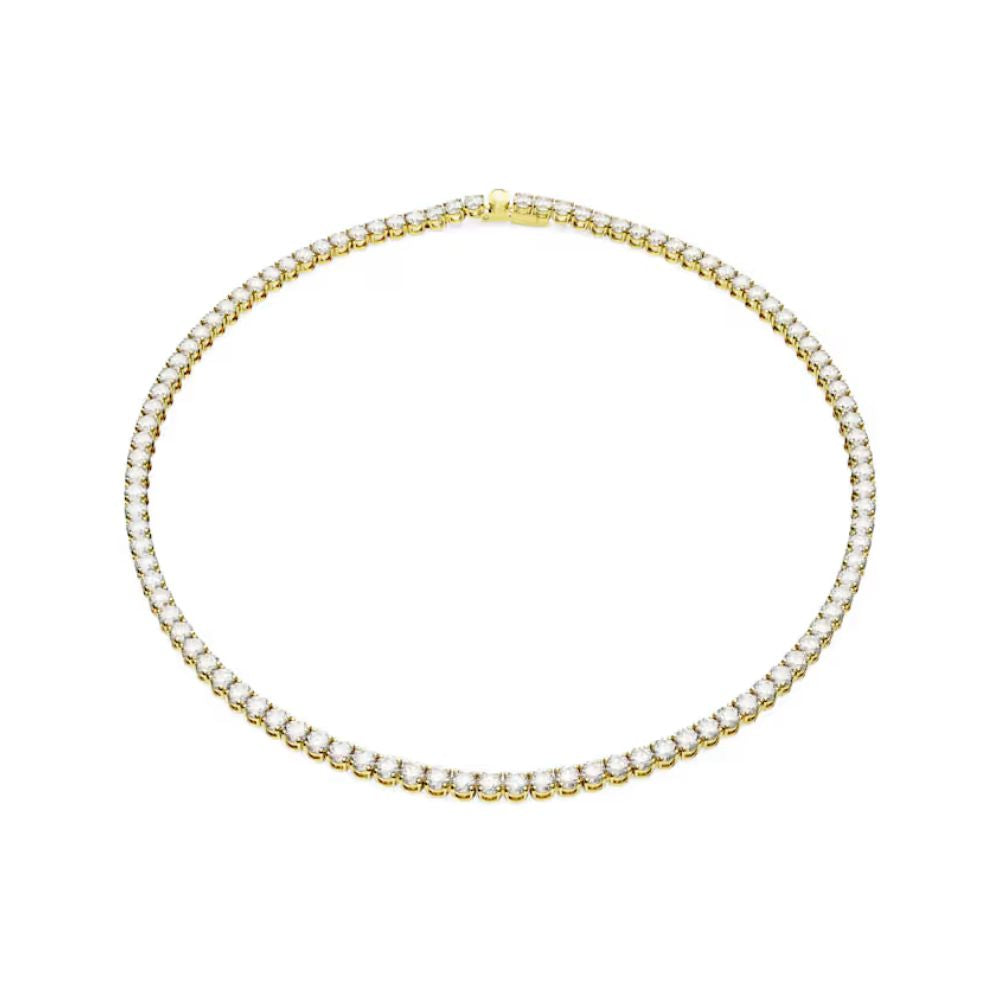 Remix Yellow Gold Tone Tennis Necklace