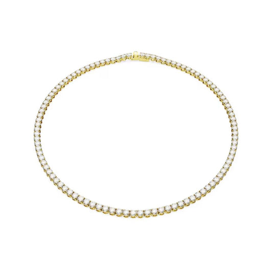 Remix Yellow Gold Tone Tennis Necklace