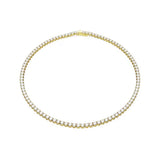 Remix Yellow Gold Tone Tennis Necklace