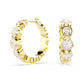 Imber Yellow Gold Clear Stone Hoop Earrings