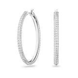 Stone Clear Hoop Earrings