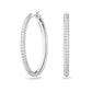 Stone Clear Hoop Earrings