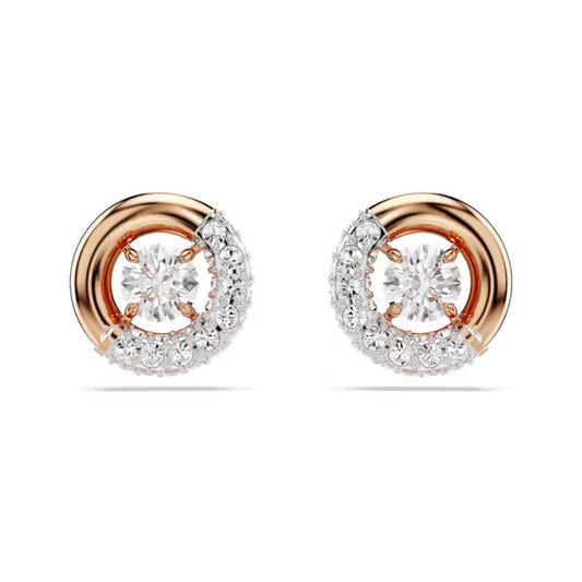 Swarovski Dextera Rose Gold Tone Circle Earrings
