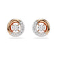 Dextera Rose Gold Tone Circle Earrings