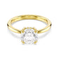 Yellow Gold Tone Stilla Round Clear Stone Ring