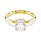 Yellow Gold Tone Stilla Round Clear Stone Ring