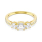 Yellow Gold Tone Stilla Three Stone Ring