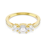 Yellow Gold Tone Stilla Three Stone Ring
