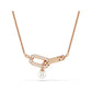 Rose Gold Tone Constella Two Link Necklace with Pearl
