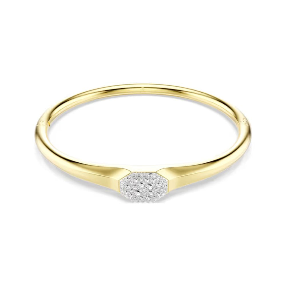 Yellow Gold Tone Detera Cluster Bangle