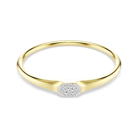 Yellow Gold Tone Detera Cluster Bangle