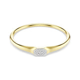 Yellow Gold Tone Detera Cluster Bangle