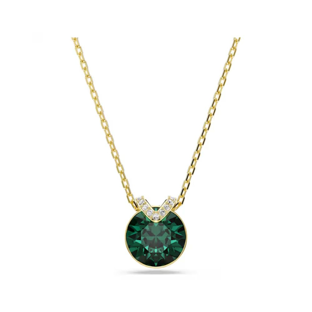 Yellow Gold Tone Bella Circle Pendant
