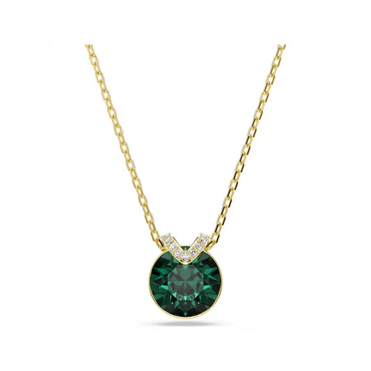 Yellow Gold Tone Bella Circle Pendant