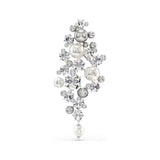 Constella Pearl & Clear Brooch