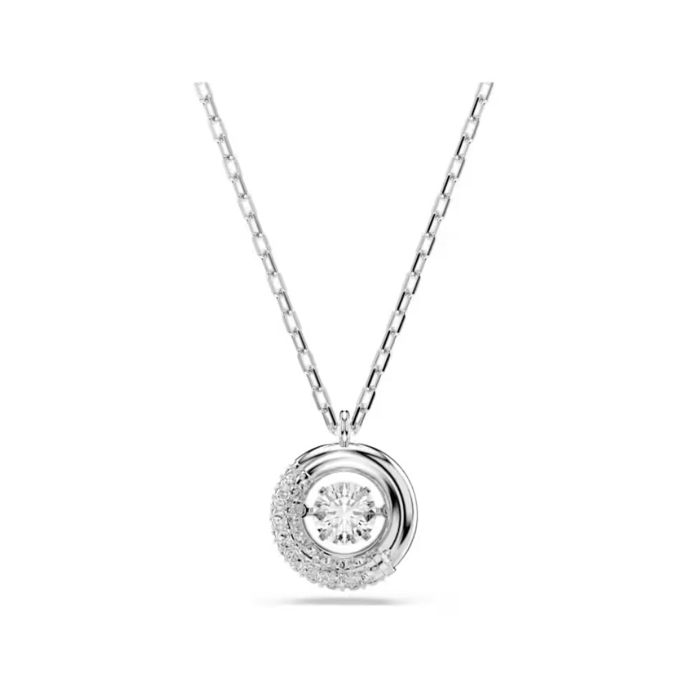 Swarovski Dextera Circle Pendant with Floating Clear Stone