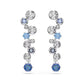 Constella Small Stone Drop Earrings with Blue & Clear Earrings