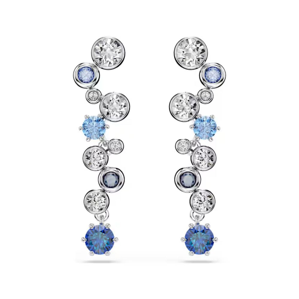 Constella Small Stone Drop Earrings with Blue & Clear Earrings