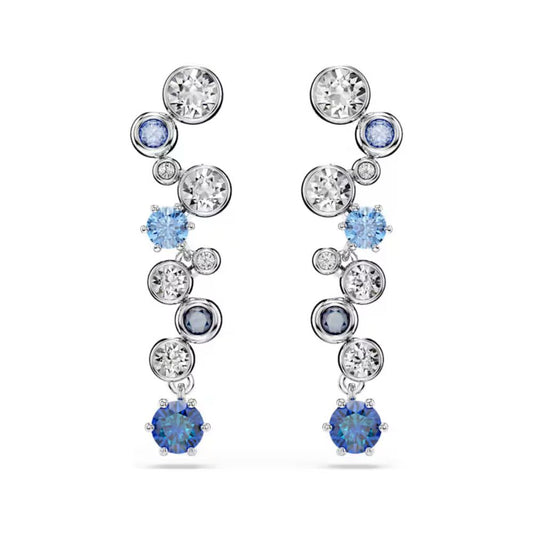 Constella Small Stone Drop Earrings with Blue & Clear Earrings