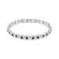 Uma Circle Tennis Bracelet with Blue & Clear Stones