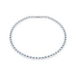 Una Tennis Necklace with Blue & Clear Stones