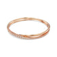 Hyperbola Rose Gold Tone Twist Bangle