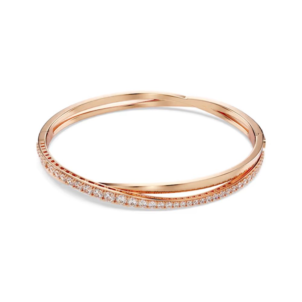 Hyperbola Rose Gold Tone Twist Bangle