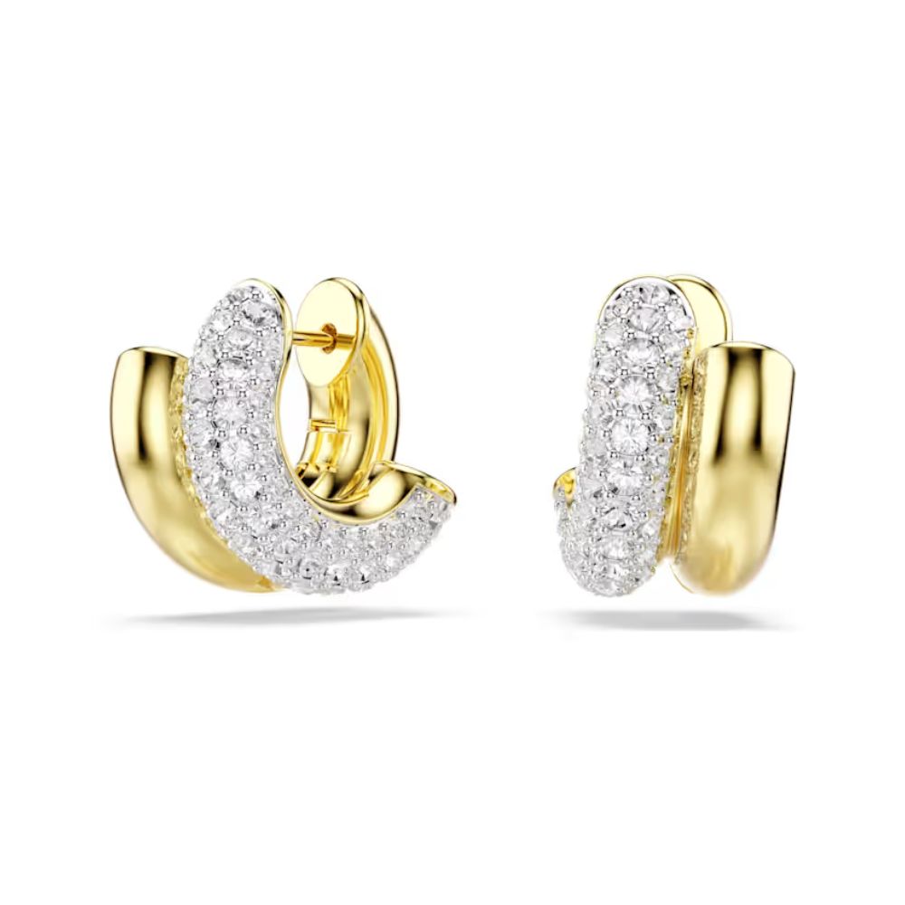 Yellow Gold Double Hoop Earrings