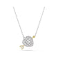 Idylla Two Toned Heart with Arrow Pendant