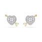 Idyllia Two Toned Heart with Arrow Earrings