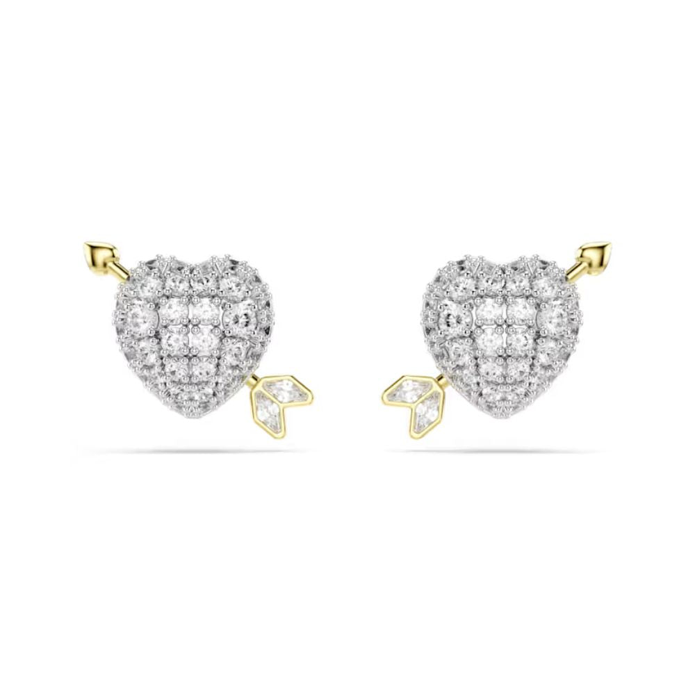 Idyllia Two Toned Heart with Arrow Earrings