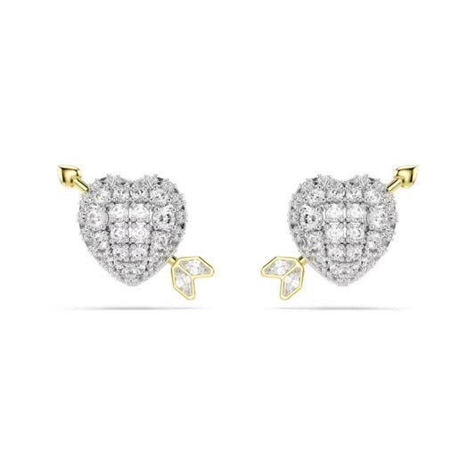 Idyllia Two Toned Heart with Arrow Earrings