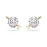 Idyllia Two Toned Heart with Arrow Earrings