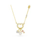 Idyllia Yellow Gold Tone Heart Pendant with Charms