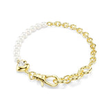 Idyllia Yellow Gold Tone Pearl Bracelet