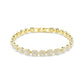 Una Yellow Gold Tone Tennis Bracelet