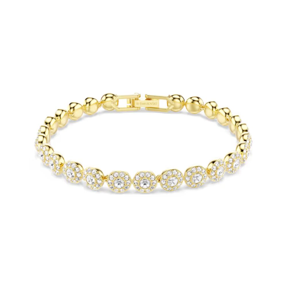 Una Yellow Gold Tone Tennis Bracelet