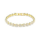 Una Yellow Gold Tone Tennis Bracelet